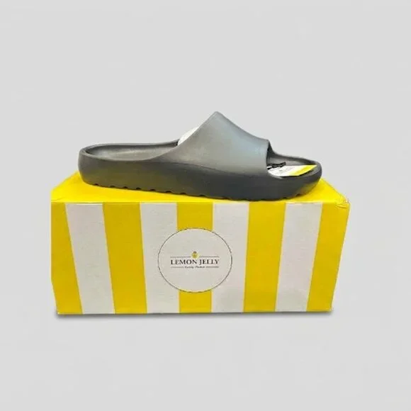 NIB Lemon Jelly Black Signature Slide Sandals | Women’s 40 (US 9) - Picture 3 of 7